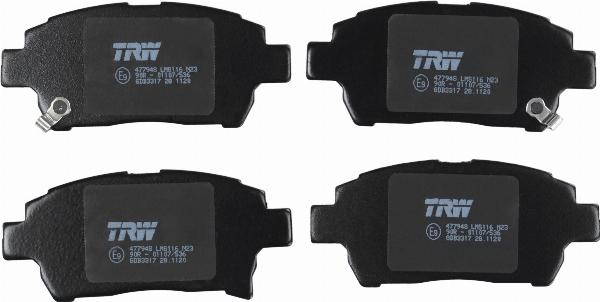 TRW GDB3317 - Гальмівні колодки, дискові гальма autozip.com.ua
