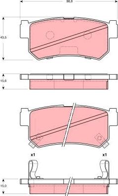 TRW GDB3382 - Гальмівні колодки, дискові гальма autozip.com.ua