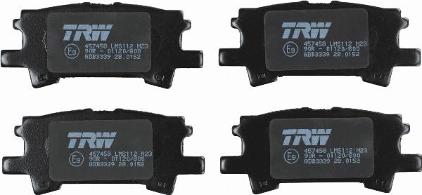TRW GDB3339 - Гальмівні колодки, дискові гальма autozip.com.ua