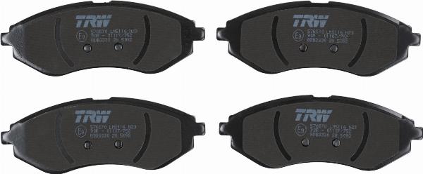 TRW GDB3330 - Гальмівні колодки, дискові гальма autozip.com.ua