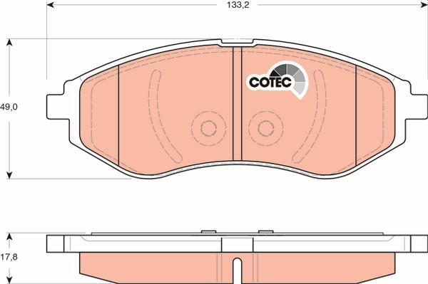 TRW GDB3330 - Гальмівні колодки, дискові гальма autozip.com.ua