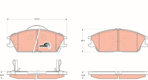 TRW GDB3331 - Гальмівні колодки, дискові гальма autozip.com.ua