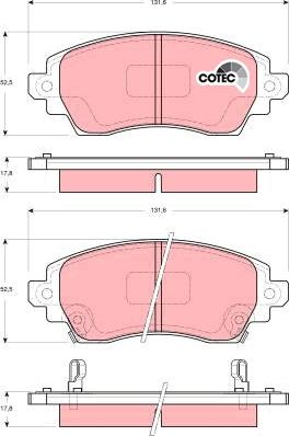 TRW GDB3333 - Гальмівні колодки, дискові гальма autozip.com.ua