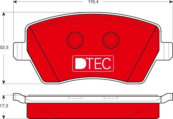 TRW GDB3332DTE - Гальмівні колодки, дискові гальма autozip.com.ua