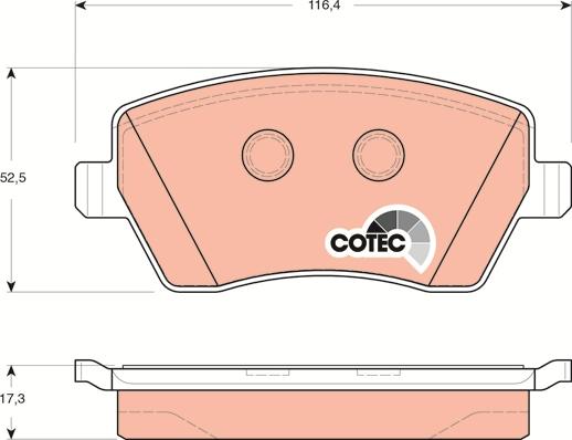 TRW GDB3332 - Гальмівні колодки, дискові гальма autozip.com.ua