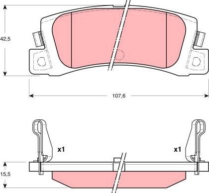 TRW GDB3329 - Гальмівні колодки, дискові гальма autozip.com.ua