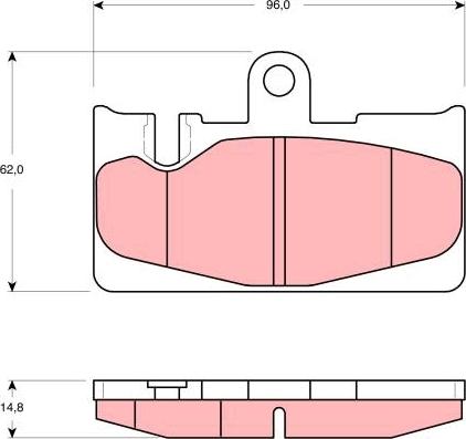 TRW GDB3323DT - Гальмівні колодки, дискові гальма autozip.com.ua