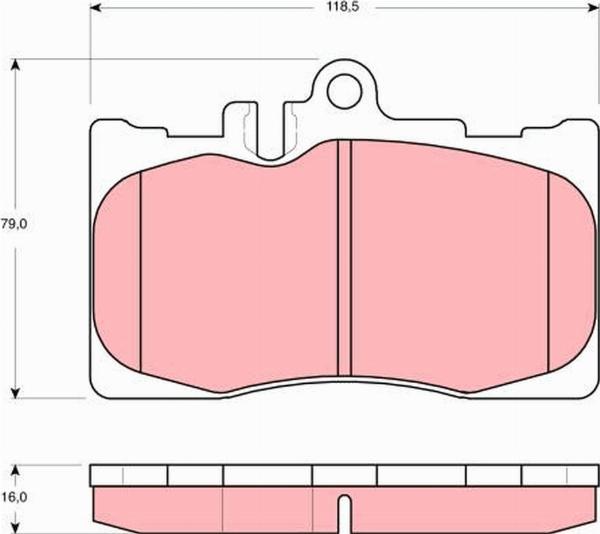 TRW GDB3322 - Гальмівні колодки, дискові гальма autozip.com.ua