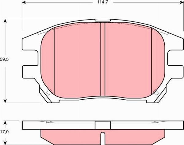 TRW GDB3379 - Гальмівні колодки, дискові гальма autozip.com.ua