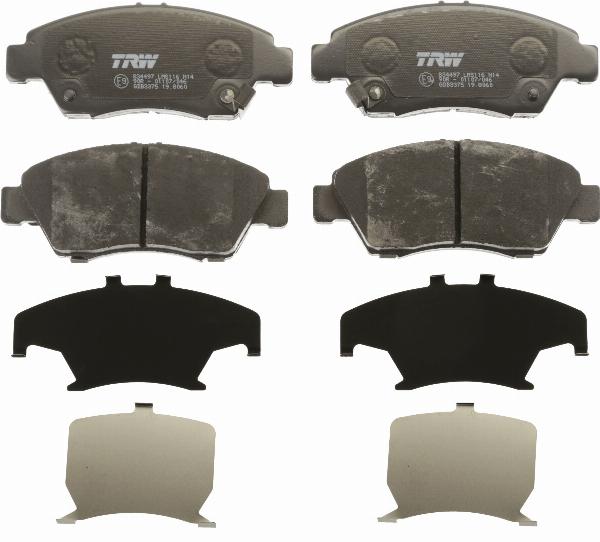 TRW GDB3375 - Гальмівні колодки, дискові гальма autozip.com.ua