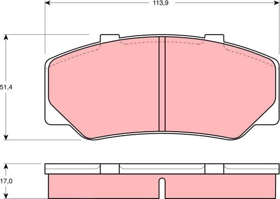 TRW GDB329 - Гальмівні колодки, дискові гальма autozip.com.ua