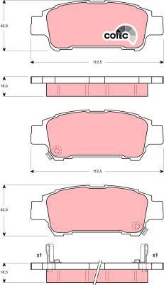 TRW GDB3249DT - Гальмівні колодки, дискові гальма autozip.com.ua