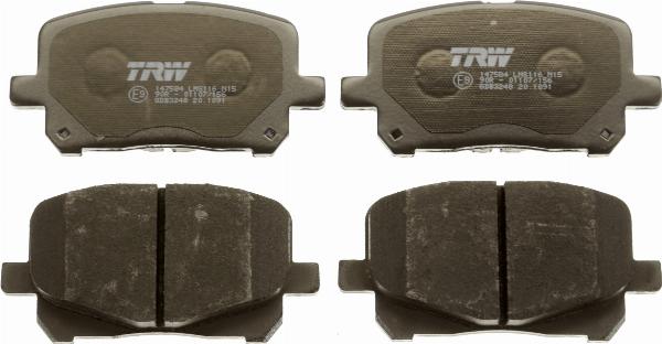 TRW GDB3248 - Гальмівні колодки, дискові гальма autozip.com.ua