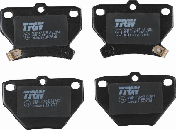 TRW GDB3243 - Гальмівні колодки, дискові гальма autozip.com.ua