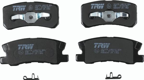 TRW GDB3247 - Гальмівні колодки, дискові гальма autozip.com.ua