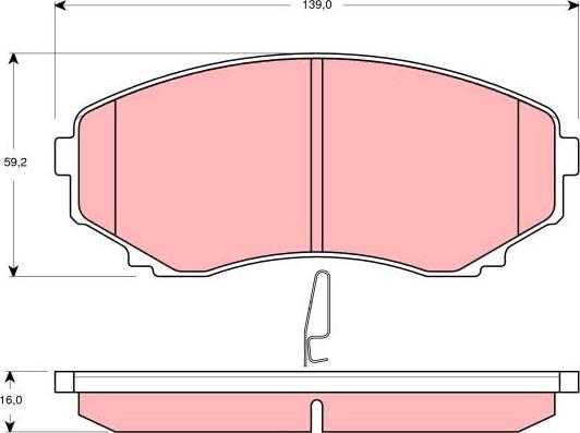 TRW GDB3255 - Гальмівні колодки, дискові гальма autozip.com.ua