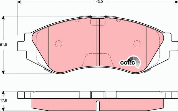TRW GDB3265 - Гальмівні колодки, дискові гальма autozip.com.ua