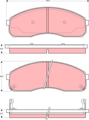 TRW GDB3261 - Гальмівні колодки, дискові гальма autozip.com.ua