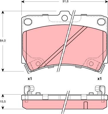 TRW GDB3262 - Гальмівні колодки, дискові гальма autozip.com.ua