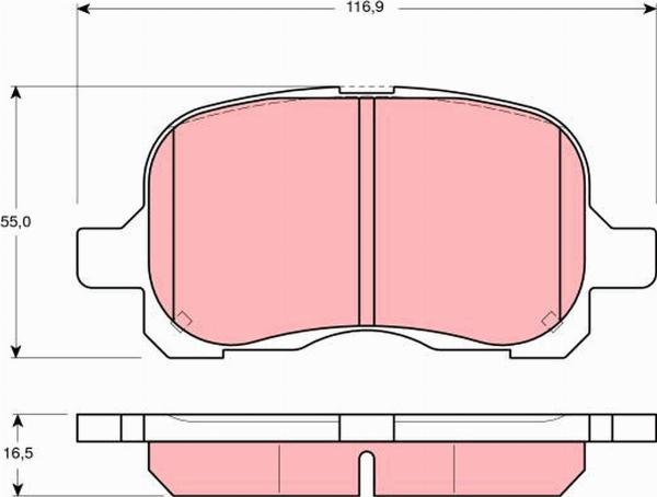 TRW GDB3204 - Гальмівні колодки, дискові гальма autozip.com.ua