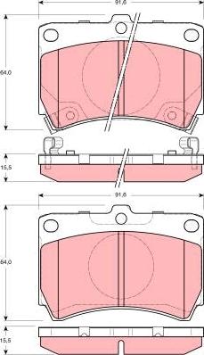 TRW GDB3206 - Гальмівні колодки, дискові гальма autozip.com.ua