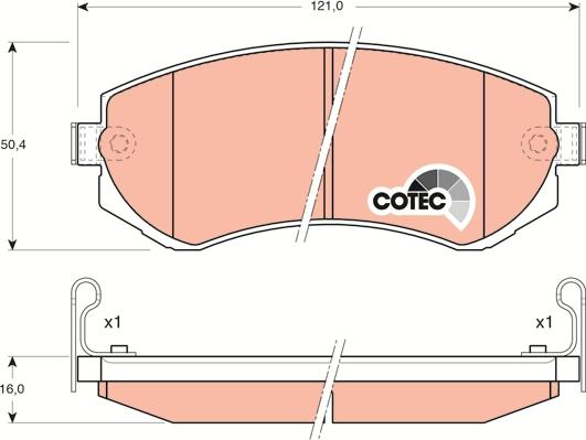 TRW GDB3208 - Гальмівні колодки, дискові гальма autozip.com.ua