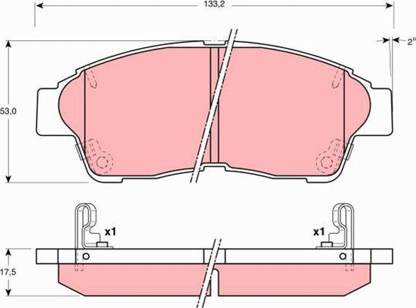 TRW GDB3207 - Гальмівні колодки, дискові гальма autozip.com.ua