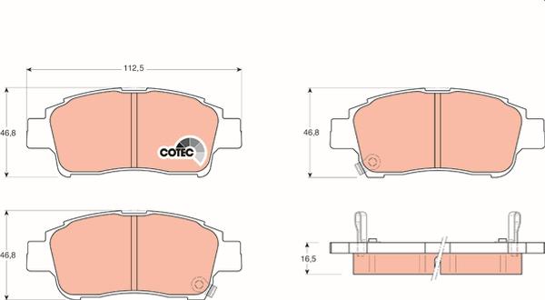 TRW GDB3218 - Гальмівні колодки, дискові гальма autozip.com.ua