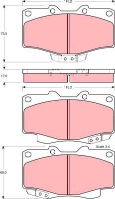 TRW GDB3213 - Гальмівні колодки, дискові гальма autozip.com.ua