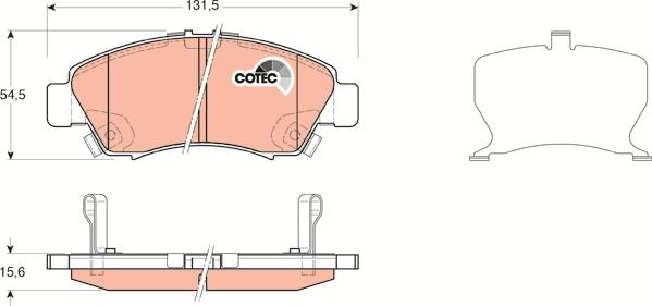 TRW GDB3212DT - Гальмівні колодки, дискові гальма autozip.com.ua