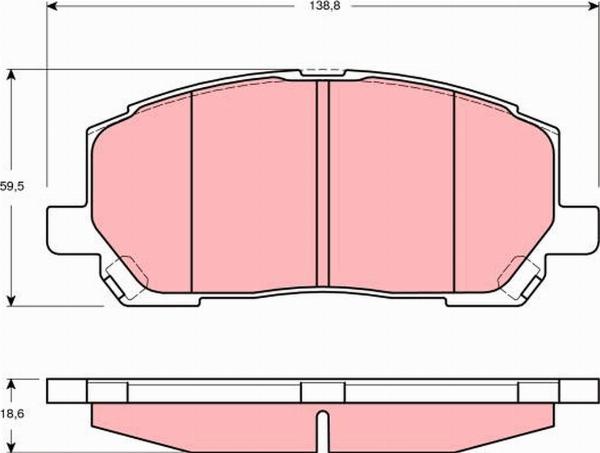 TRW GDB3286 - Гальмівні колодки, дискові гальма autozip.com.ua
