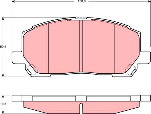 TRW GDB3286 - Гальмівні колодки, дискові гальма autozip.com.ua