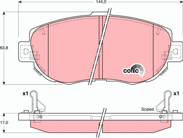 TRW GDB3235 - Гальмівні колодки, дискові гальма autozip.com.ua