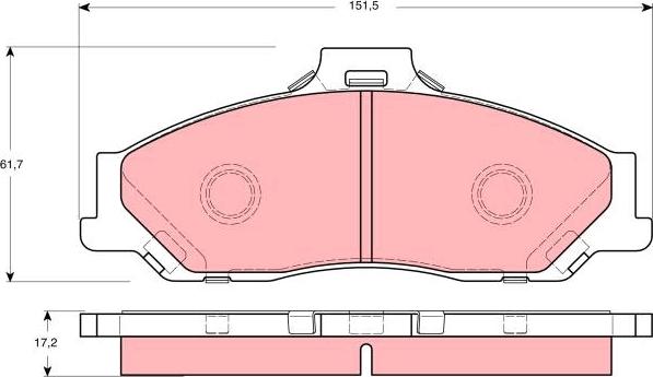 TRW GDB3238 - Гальмівні колодки, дискові гальма autozip.com.ua