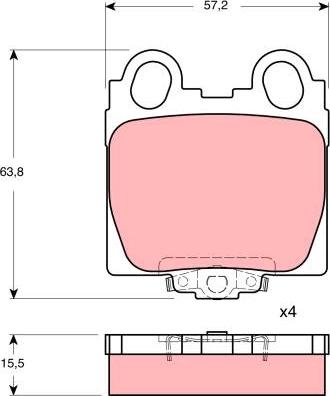 TRW GDB3233DT - Гальмівні колодки, дискові гальма autozip.com.ua