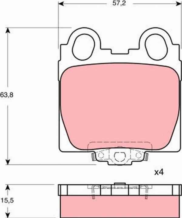 TRW GDB3233 - Гальмівні колодки, дискові гальма autozip.com.ua