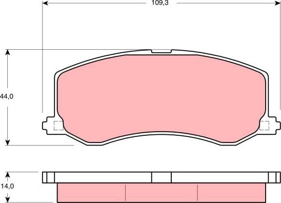 TRW GDB3237 - Гальмівні колодки, дискові гальма autozip.com.ua