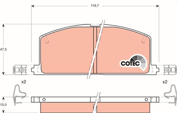 TRW GDB323 - Гальмівні колодки, дискові гальма autozip.com.ua