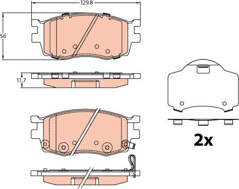 TRW GDB3226 - Гальмівні колодки, дискові гальма autozip.com.ua