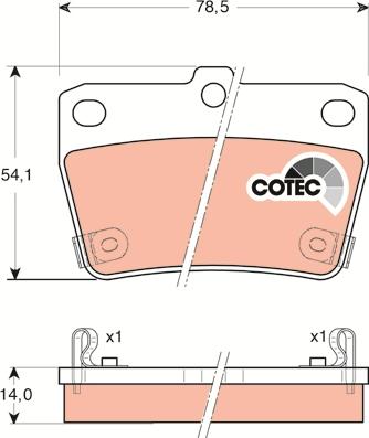 TRW GDB3279 - Гальмівні колодки, дискові гальма autozip.com.ua