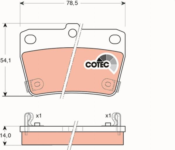 TRW GDB3279 - Гальмівні колодки, дискові гальма autozip.com.ua