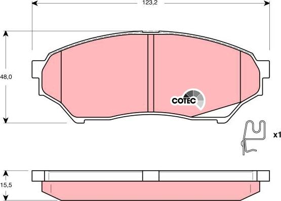 TRW GDB3270 - Гальмівні колодки, дискові гальма autozip.com.ua