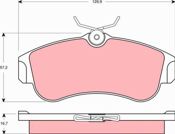 TRW GDB3271 - Гальмівні колодки, дискові гальма autozip.com.ua