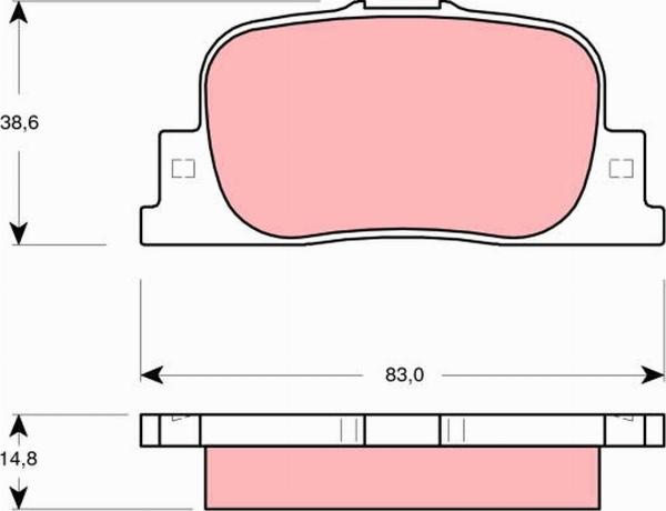 TRW GDB3278 - Гальмівні колодки, дискові гальма autozip.com.ua