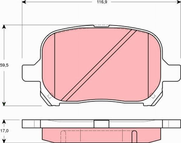 TRW GDB3277 - Гальмівні колодки, дискові гальма autozip.com.ua