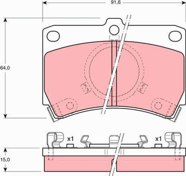 TRW GDB374 - Гальмівні колодки, дискові гальма autozip.com.ua