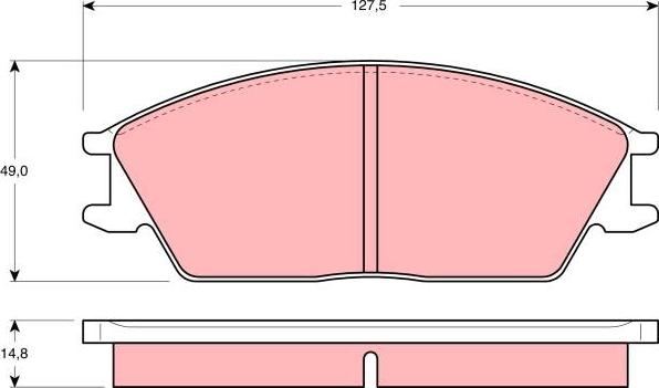 TRW GDB373 - Гальмівні колодки, дискові гальма autozip.com.ua