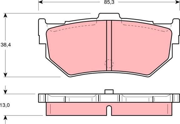 TRW GDB372 - Гальмівні колодки, дискові гальма autozip.com.ua