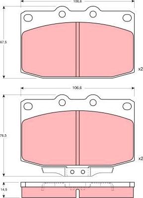 TRW GDB377 - Гальмівні колодки, дискові гальма autozip.com.ua