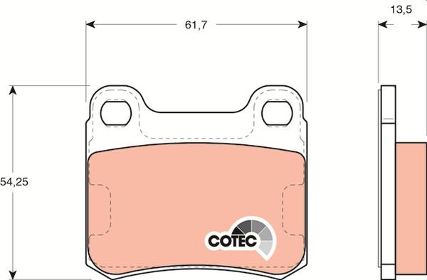 TRW GDB294 - Гальмівні колодки, дискові гальма autozip.com.ua